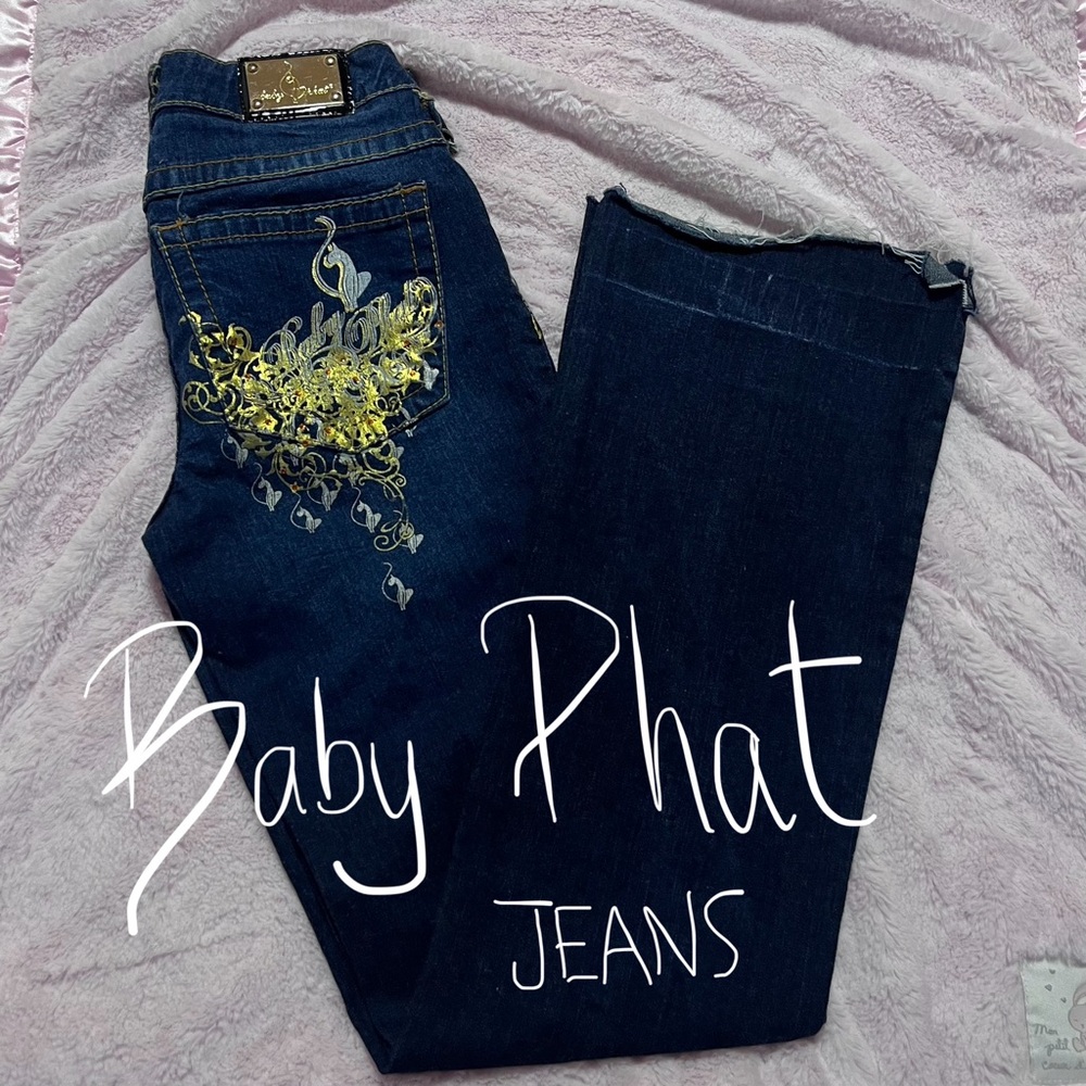 BabyPhat jeans w gold detailing